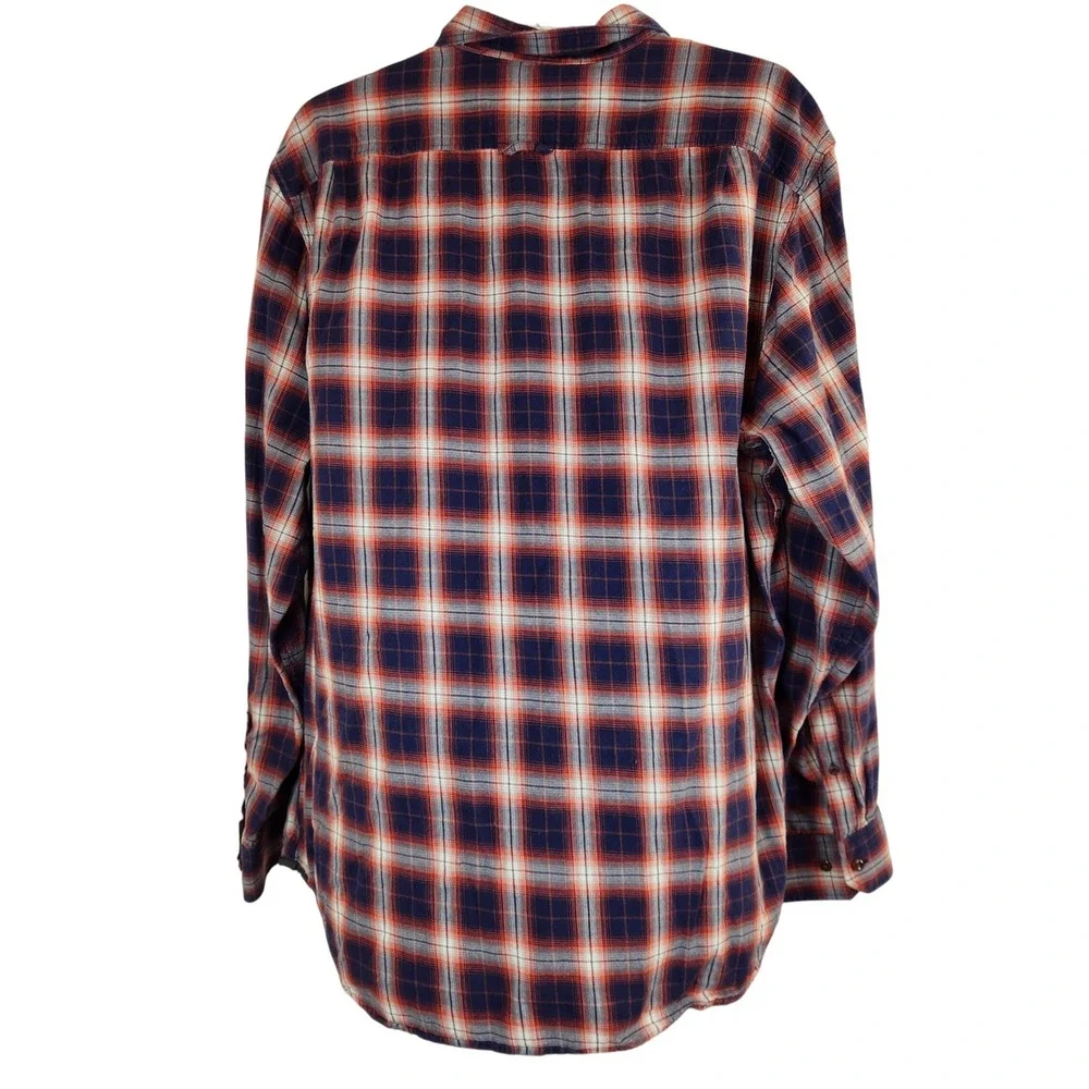 Banana Republic Mens Flannel Plaid Button Down Shirt Long Sleeve XL‎